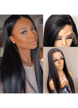 BeautyTrend Hair 13x4 HD Lace Front Wigs Silky Straight Brazilian Virgin Hair 150 Density 13x4 HD Transparent LaceFrontal Wig With Pre Plucked Natural Hairline And Baby Hair